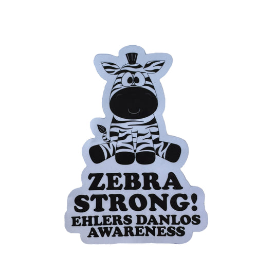 Sticker — Zebra Strong. Ehlers Danlos Awarenes