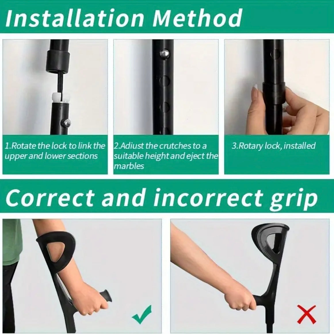 Walking Aid — Fold Up Crutch