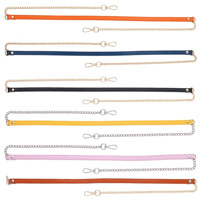 Bag Straps — Leatherette + Gold Chain