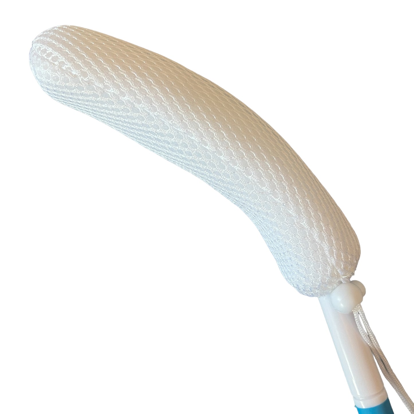 Angled shower brush extended