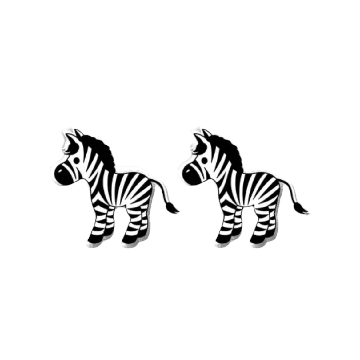 Zebra Stud Earrings - 4 Styles