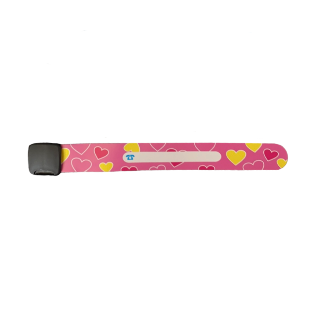 Reusable Safety Wrist Band SPIRIT SPARKPLUGS Pink Heart