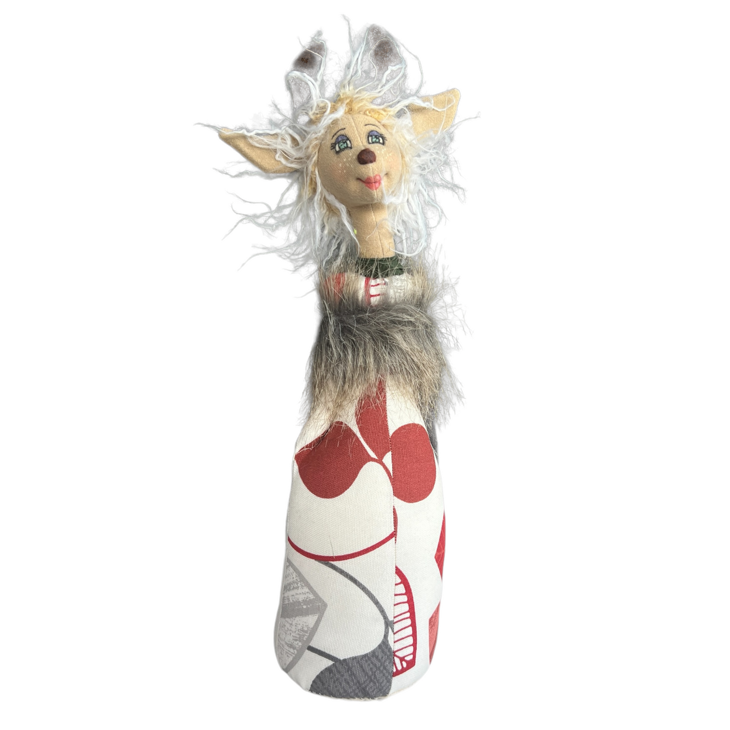 Fawn Doll, Stand Tall CHRISTMAS Splash Quilting Natural Tones with fur Coat