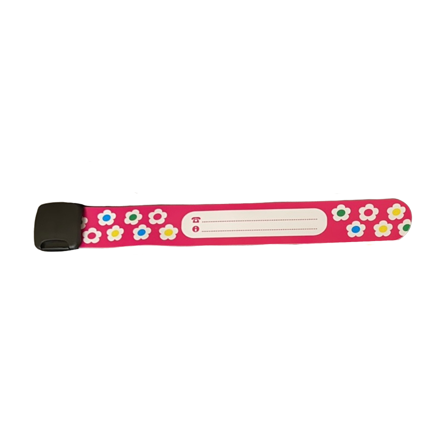 Reusable Safety Wrist Band SPIRIT SPARKPLUGS Pink Flowers