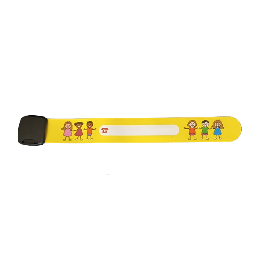 Reusable Safety Wrist Band SPIRIT SPARKPLUGS Yellow Kids