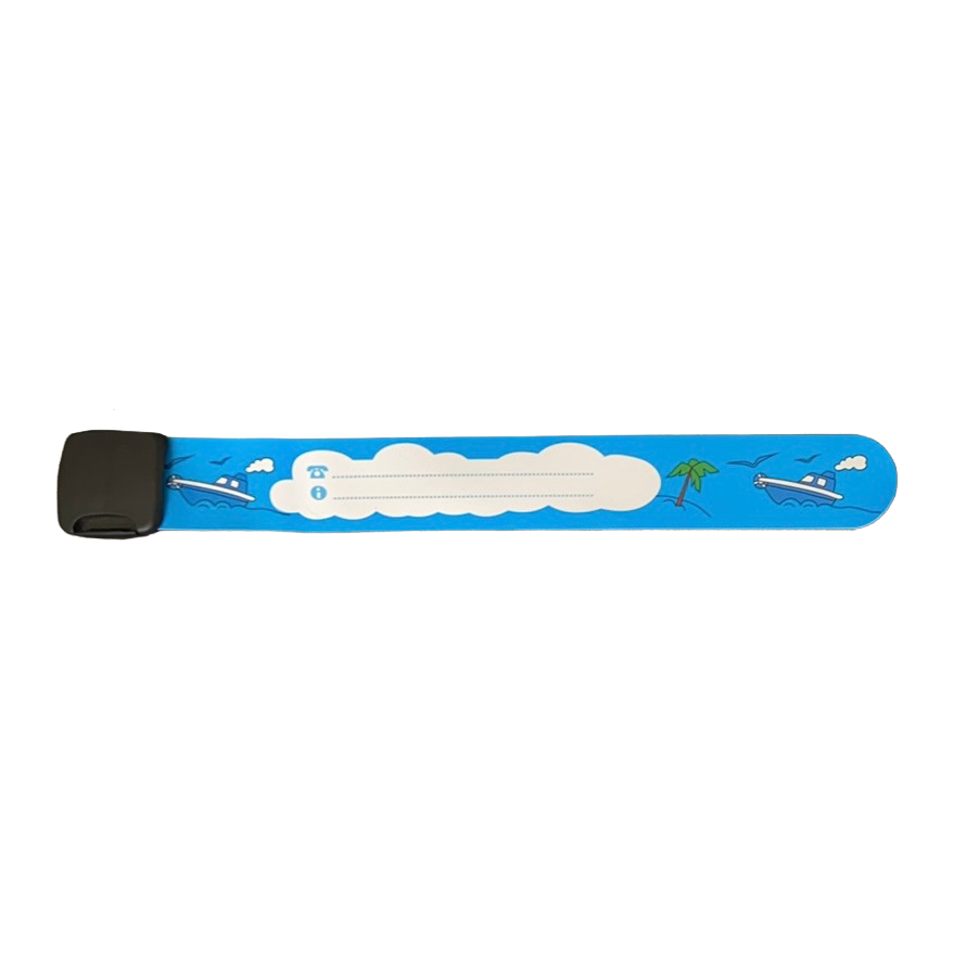 Reusable Safety Wrist Band SPIRIT SPARKPLUGS Blue Boat