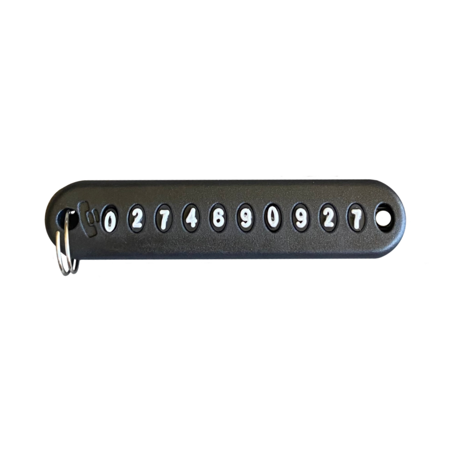 Keyring — Phone Number SPIRIT SPARKPLUGS Black