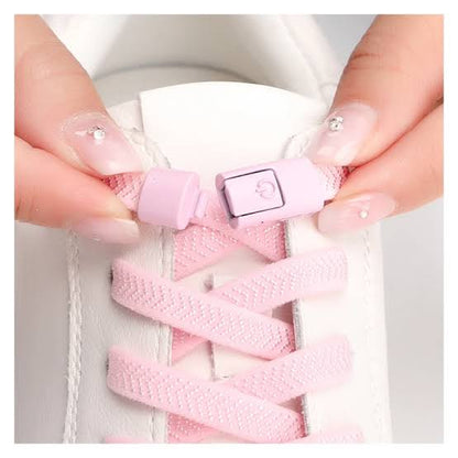 Adaptive ‘No Tie’ Shoelaces — ‘Press and Lock’