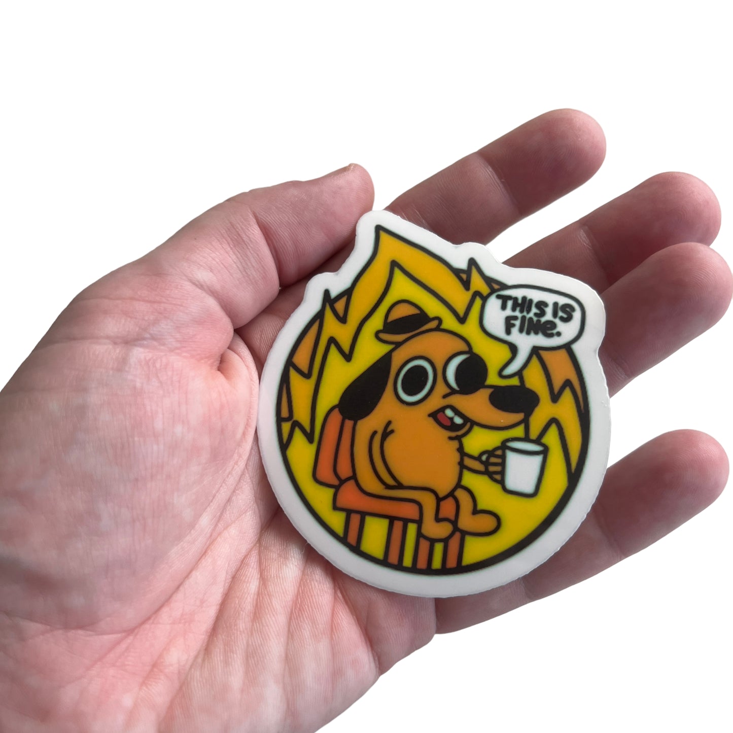 Sticker — ‘This Is Fine’ Dog