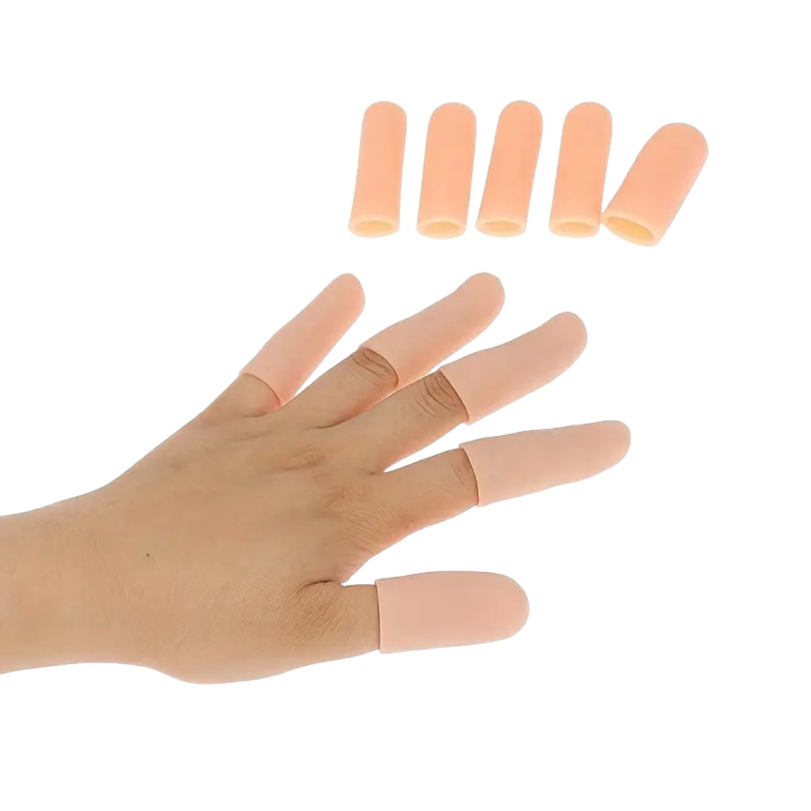 Silicone Finger Tip Protectors — Full Hand Set
