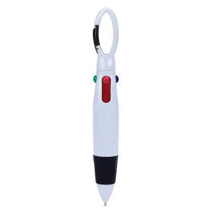 Four Colour Pen with Carabiner Clip