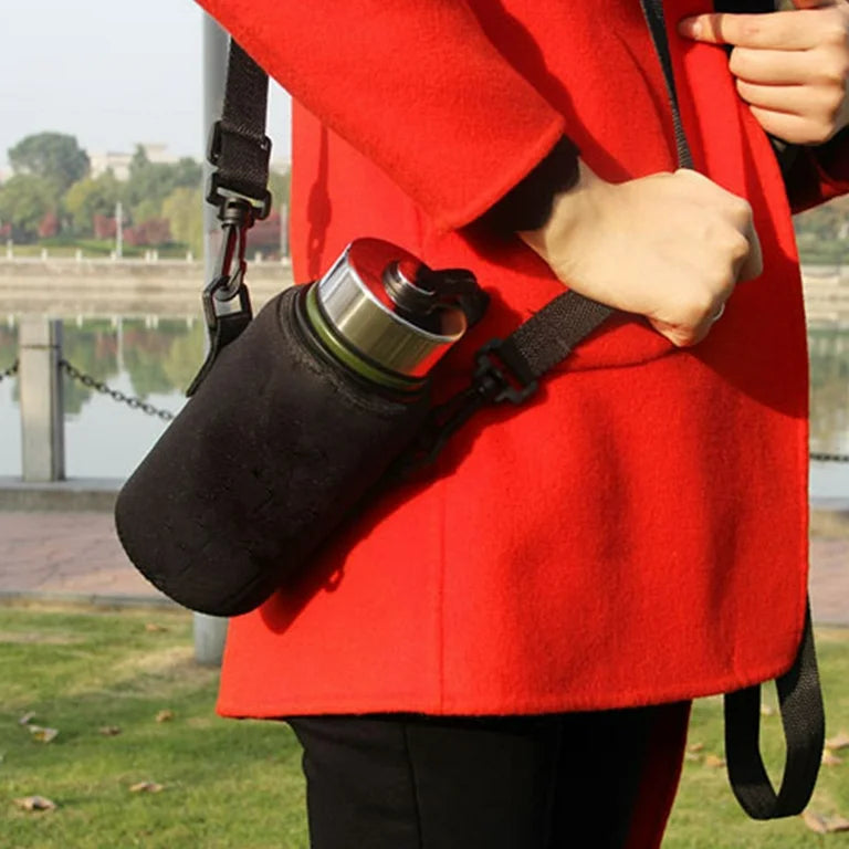 Neoprene Water Bottle Holder + Strap