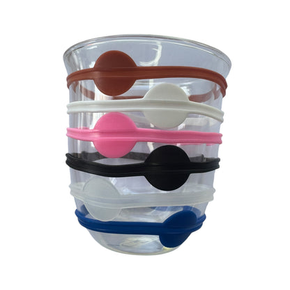 Silicone Drink Identifier Bands, 6 PACK