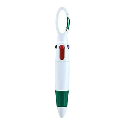 Four Colour Pen with Carabiner Clip