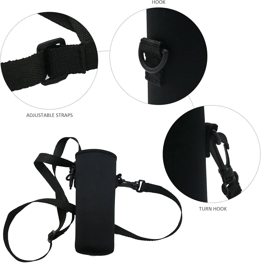 Neoprene Water Bottle Holder + Strap