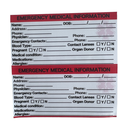 Sticker — Emergency Medical Information