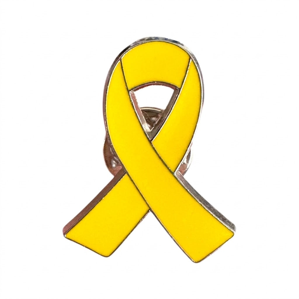 Pin - Gold Ribbon — Childhood Cancer Awareness.
