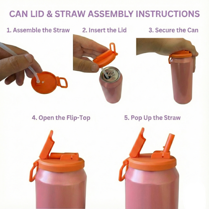 Soda Can Lid + Straw