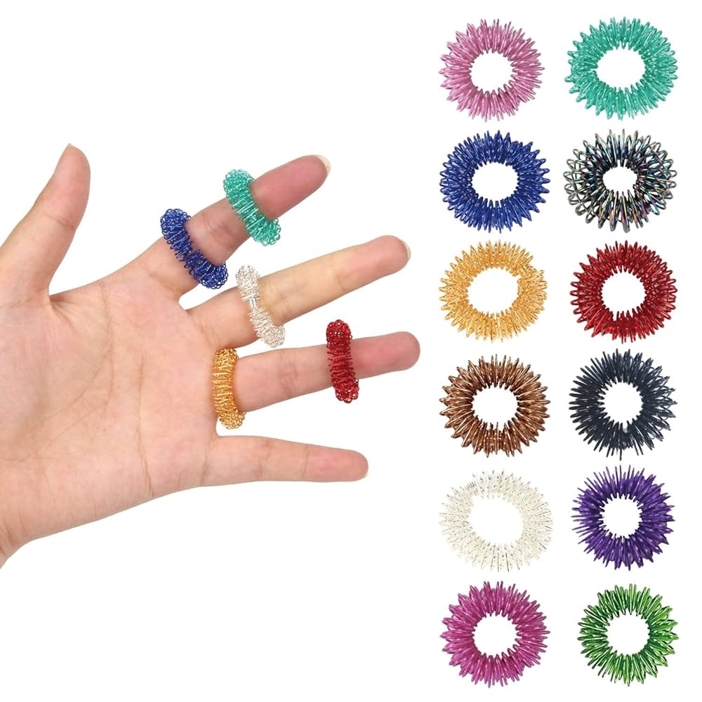 Coloured Acupuncture Pressure and Sensory Relief Ring