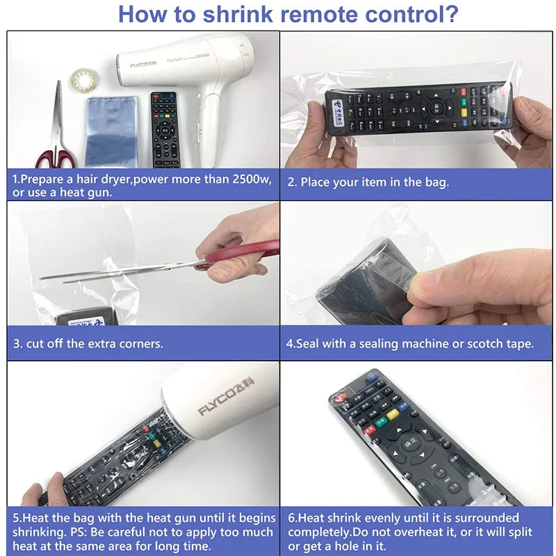 Remote Control Protector — Shrink Wrap
