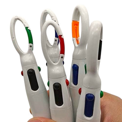 Four Colour Pen with Carabiner Clip