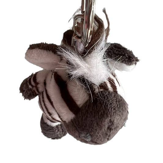 Plush Keyring — Zebra Keychains SPIRIT SPARKPLUGS   