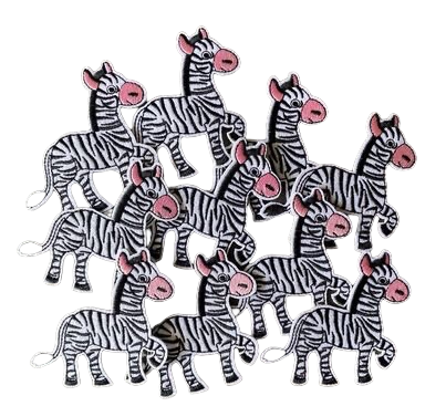 Zebra Motif, Iron On Appliqué Patch