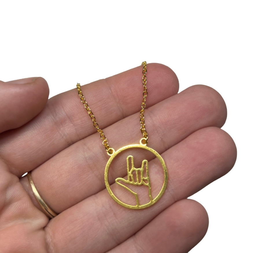 Jewellery — Necklace — Sign Language 'I Love You'  SPIRIT SPARKPLUGS   