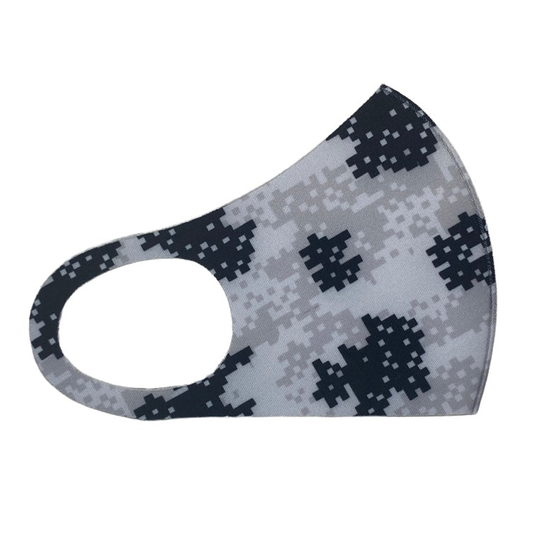 Adult Neoprene Reusable Mask - Pixel Masks SPIRIT SPARKPLUGS Black  