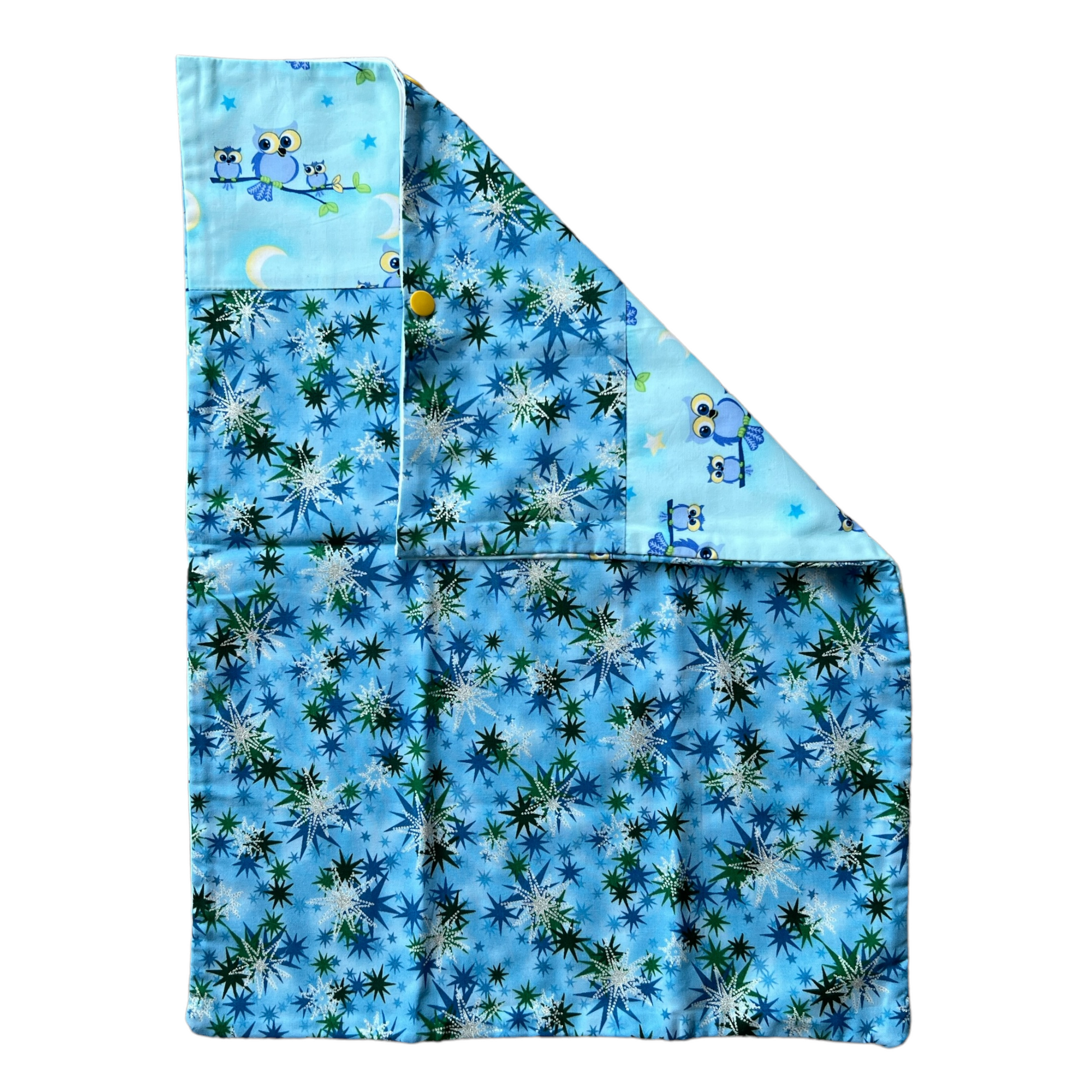 Reusable Cotton Nappy Bags  Splash Quilting Blue Birds  