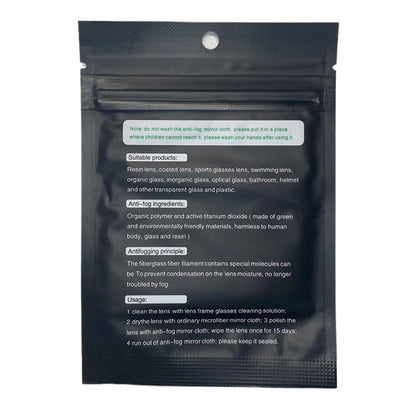 Anti Fog Glasses Wipes Glass Cleaners SPIRIT SPARKPLUGS   